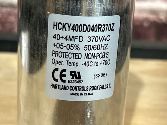 370 Vac, 40+4MFD 50/60 Hz, Round Capacitor