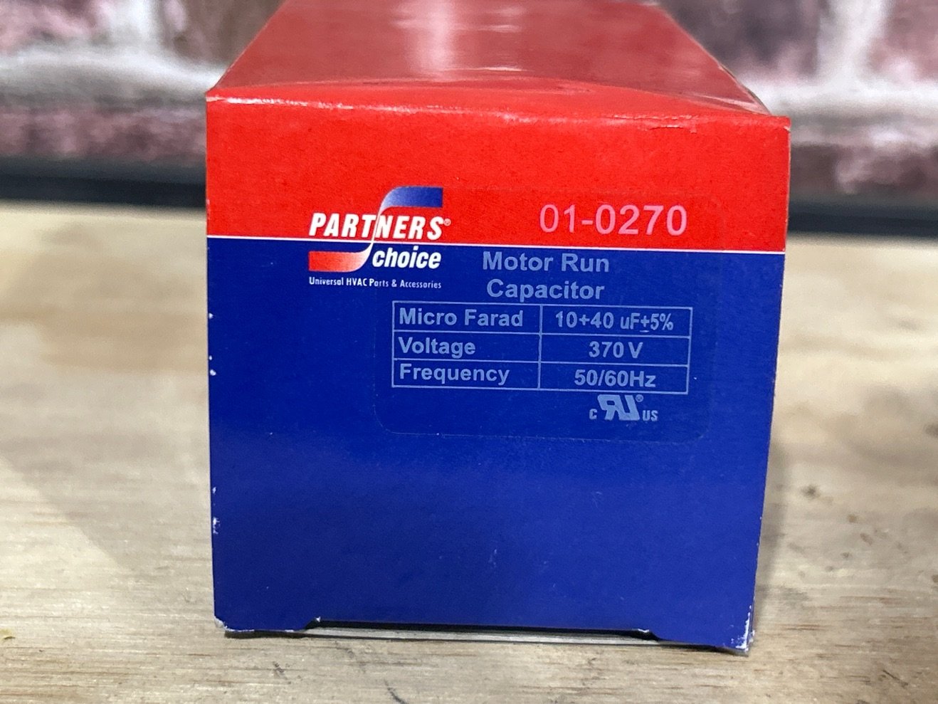370 Vac, 40+10MFD 50/60 Hz, Round Capacitor