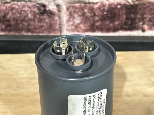 370 Vac, 60+3MFD 50/60 Hz, Round Capacitor