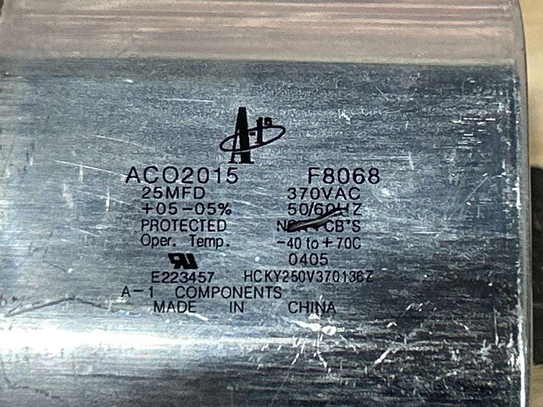 370 Vac, 25MFD 50/60 Hz, Oval Capacitor