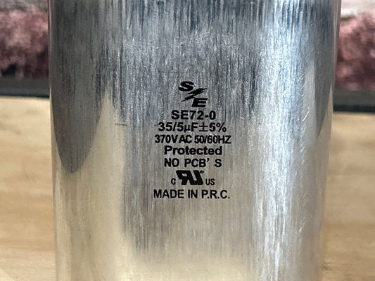 370 Vac, 35+5MFD 50/60 Hz, Oval Capacitor