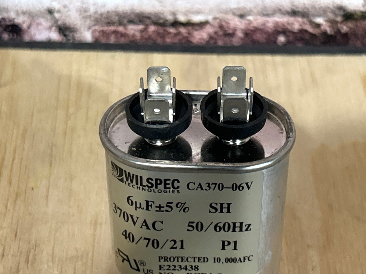 370 Vac, 6MFD 50/60 Hz, Oval Capacitor