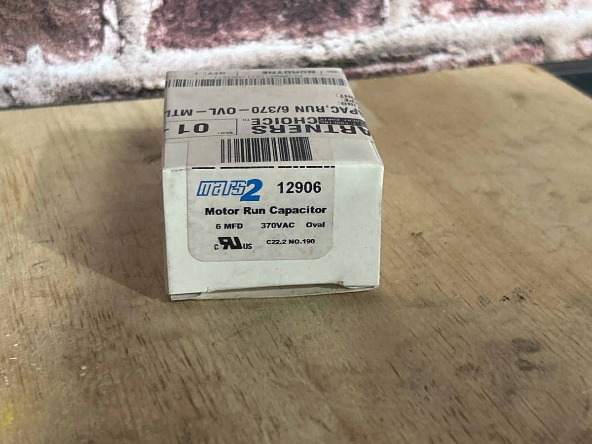 370 Vac, 6MFD 50/60 Hz, Oval Capacitor