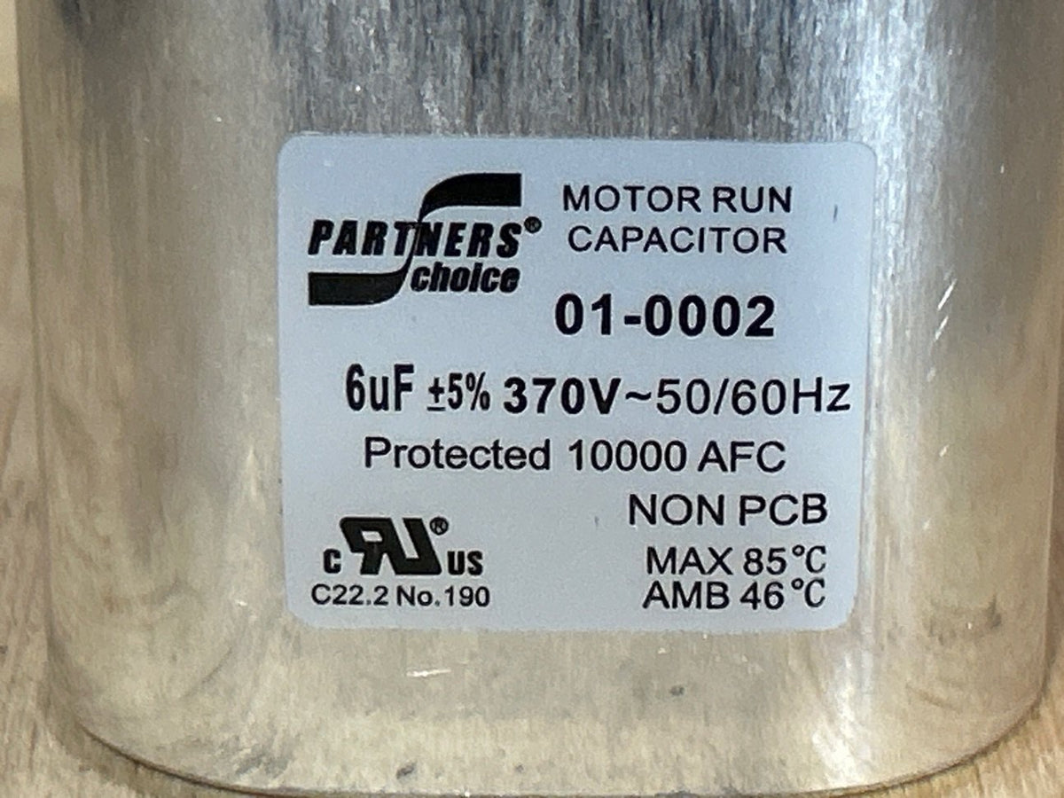 370 Vac, 6MFD 50/60 Hz, Oval Capacitor