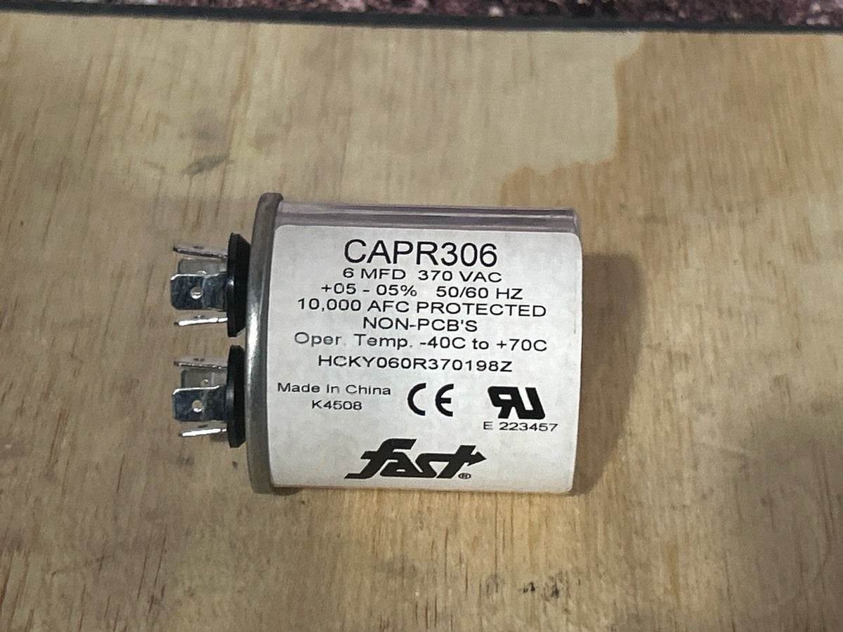370 Vac, 6MFD 50/60 Hz, Round Capacitor