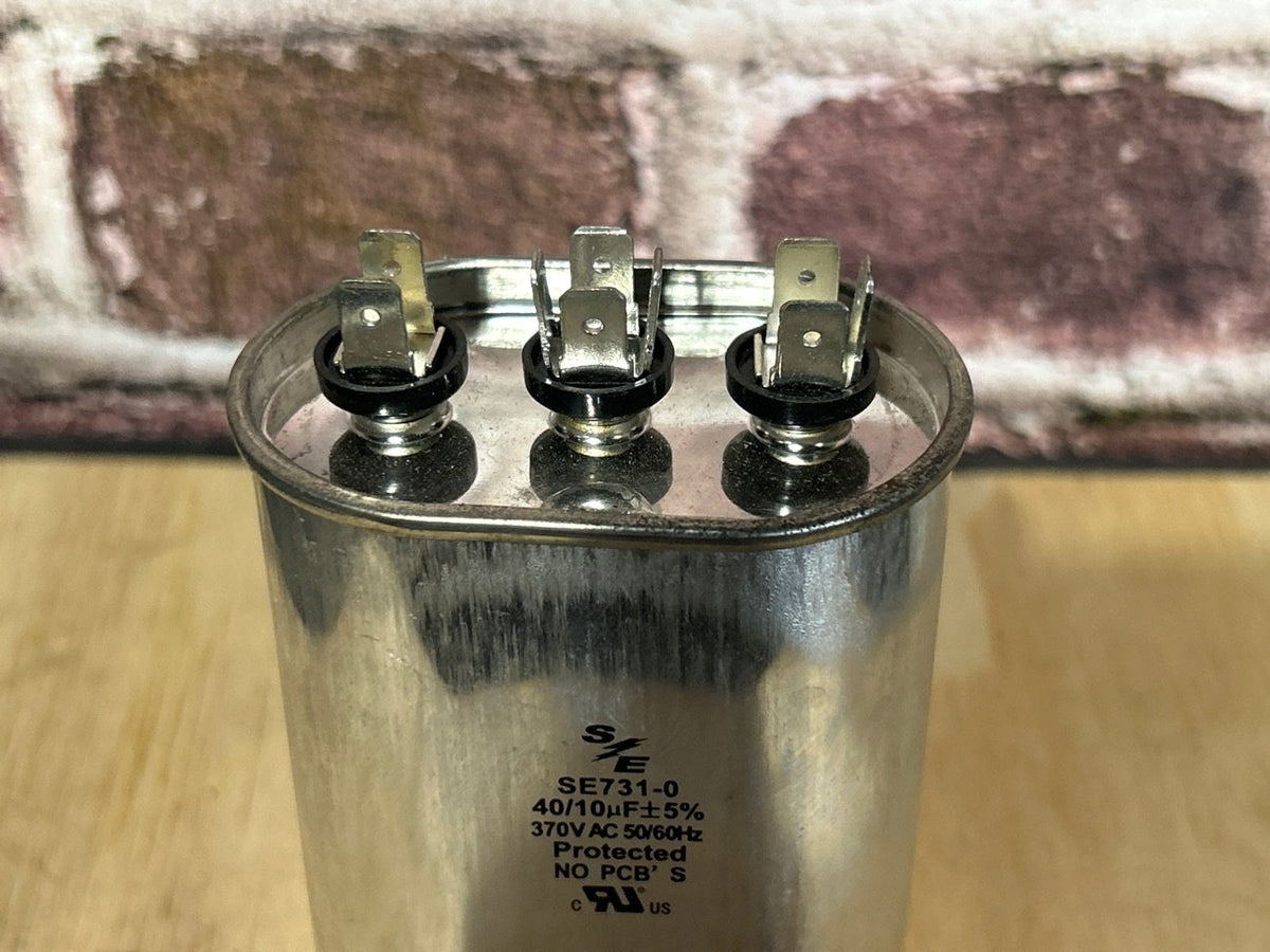 370 Vac, 40+10MFD 50/60 Hz, Oval Capacitor