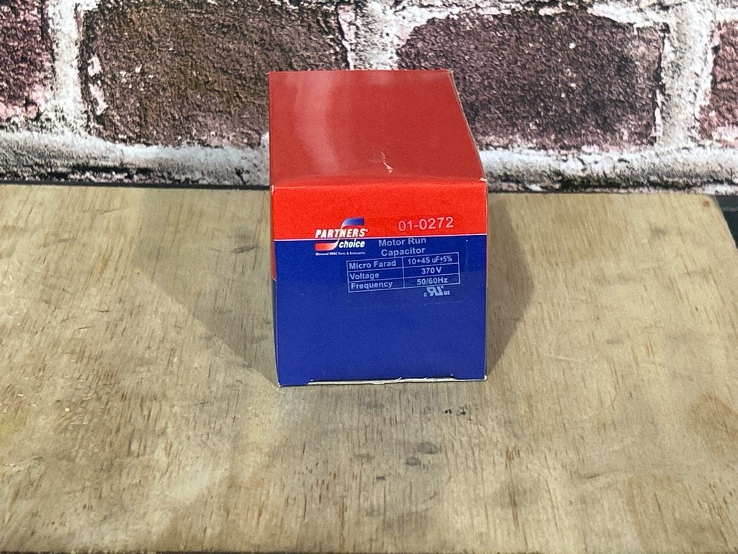 370 Vac, 45+10MFD 50/60 Hz, Round Capacitor