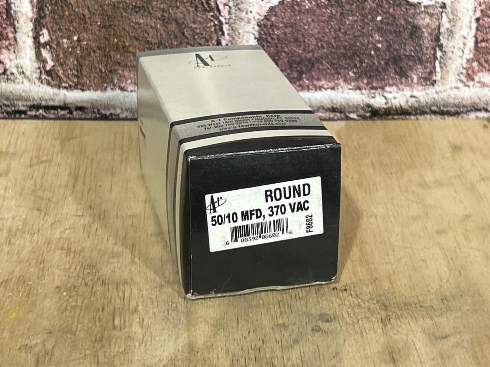 370 Vac, 50+10MFD 50/60 Hz, Round Capacitor