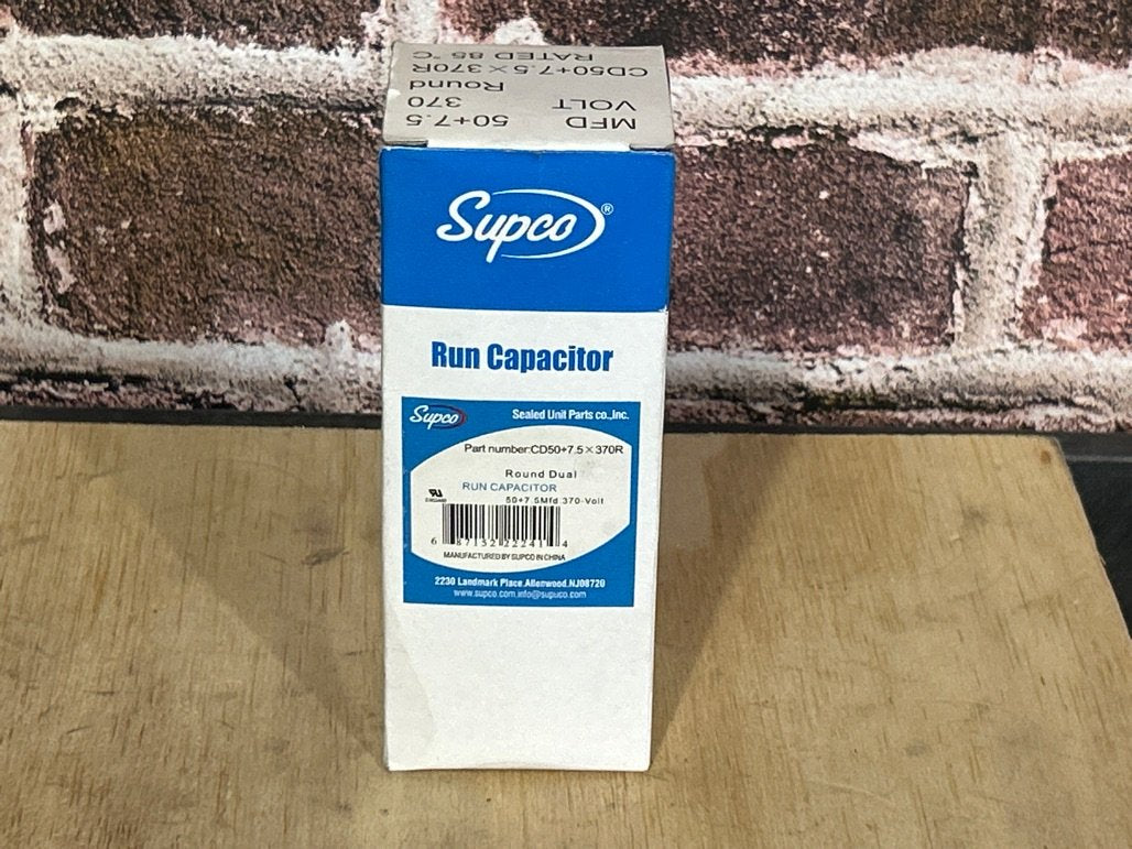 370 Vac, 50+7.5MFD 50/60 Hz, Round Capacitor