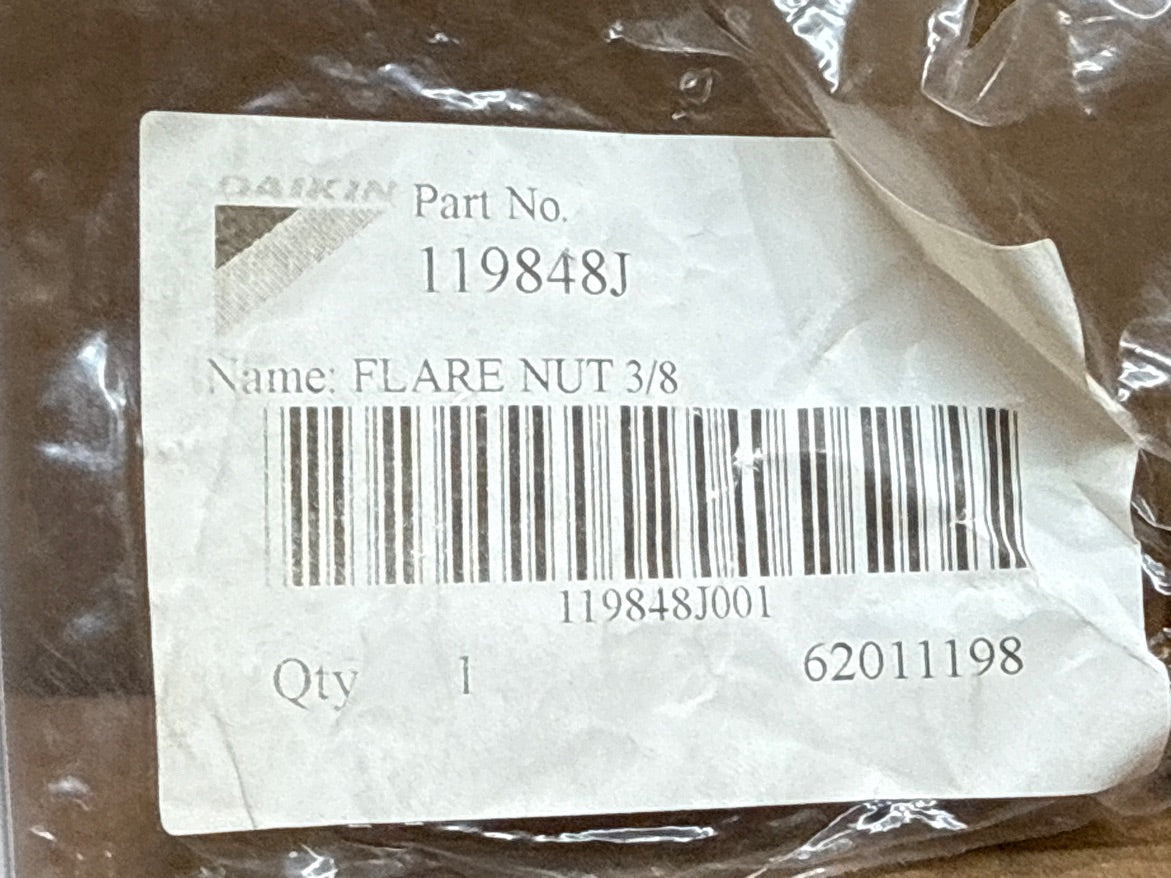 3/8" Flare Nut, Brass