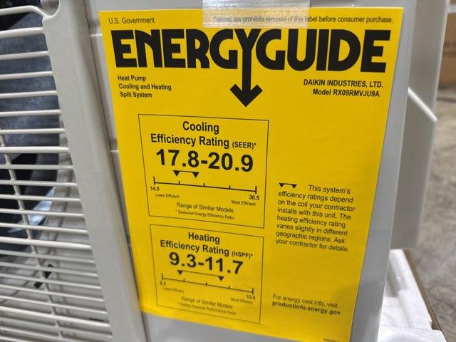 9,000 BTU Single-Zone Outdoor Inverter Heat Pump Mini Split Unit, 18 SEER 208-230/60/1 R-410A