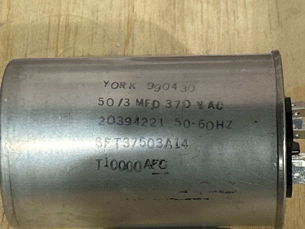 370 Vac, 50+3MFD 50/60 Hz, Round Capacitor
