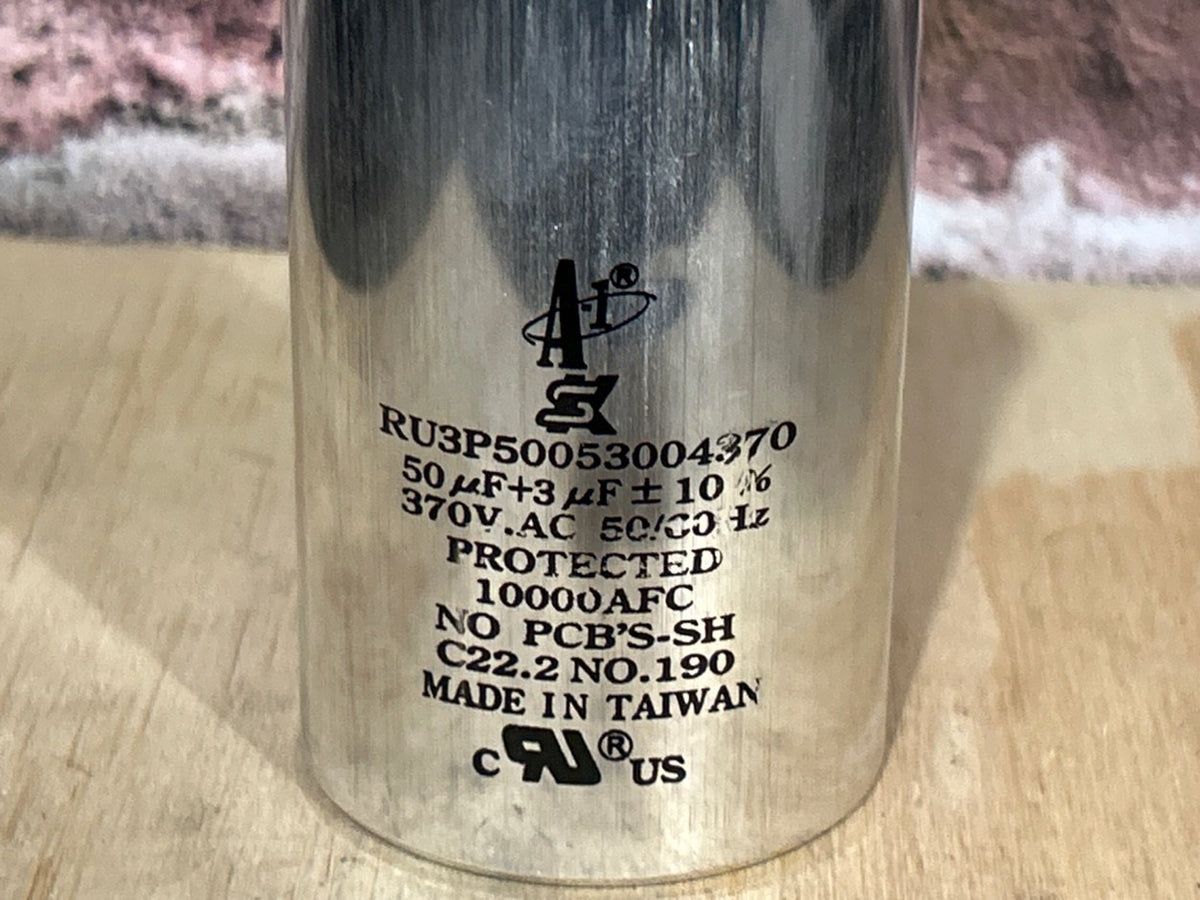 370 Vac, 50+3MFD 50/60 Hz, Round Capacitor
