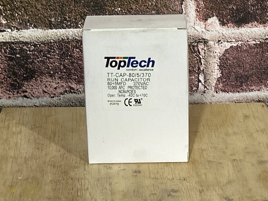 370 Vac, 80+5MFD 50/60 Hz, Oval Capacitor