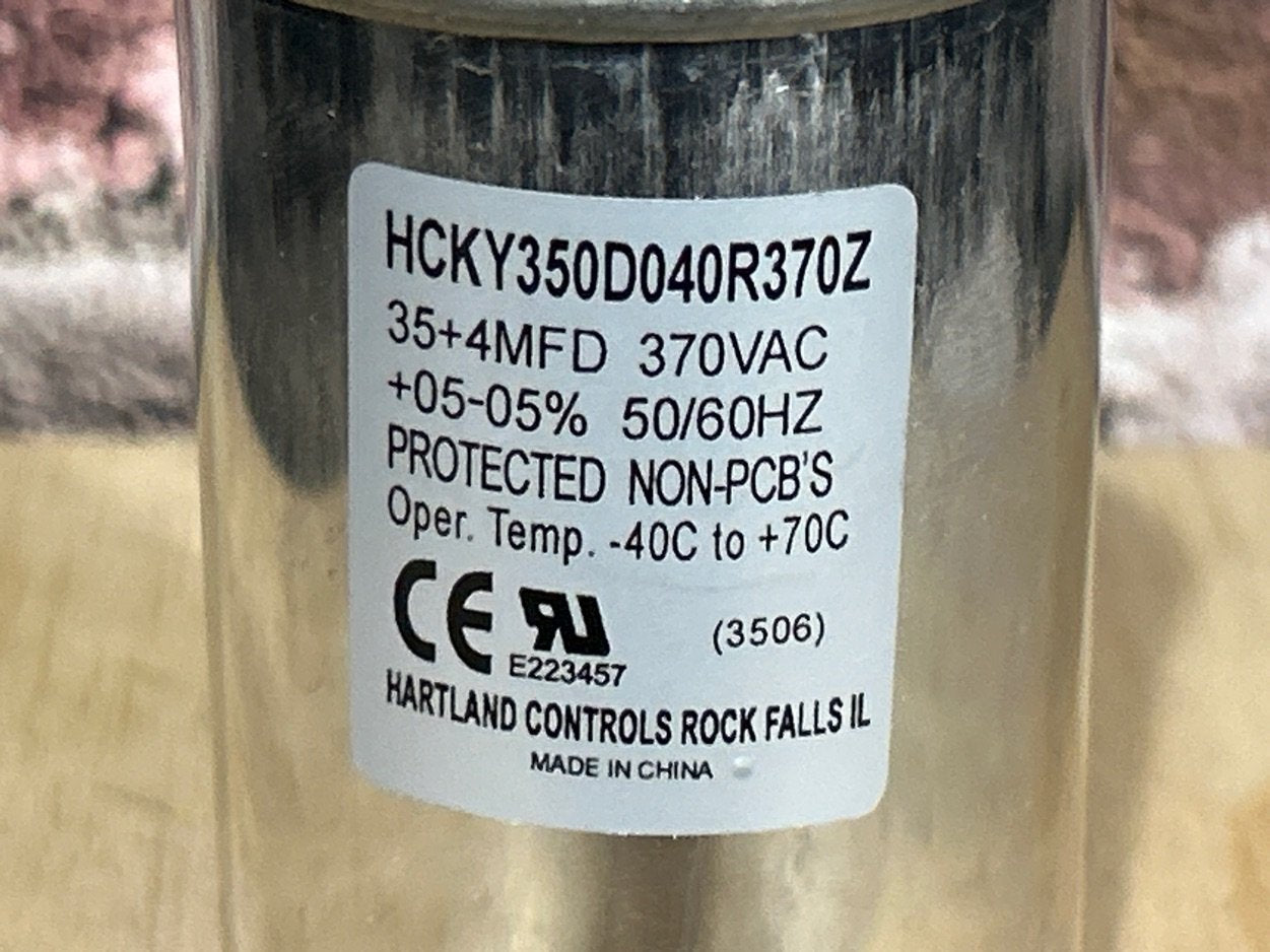 370 Vac, 35+4MFD 50/60 Hz, Round Capacitor