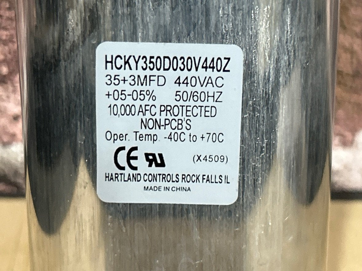 440 Vac, 35+3MFD 50/60 Hz, Oval Capacitor