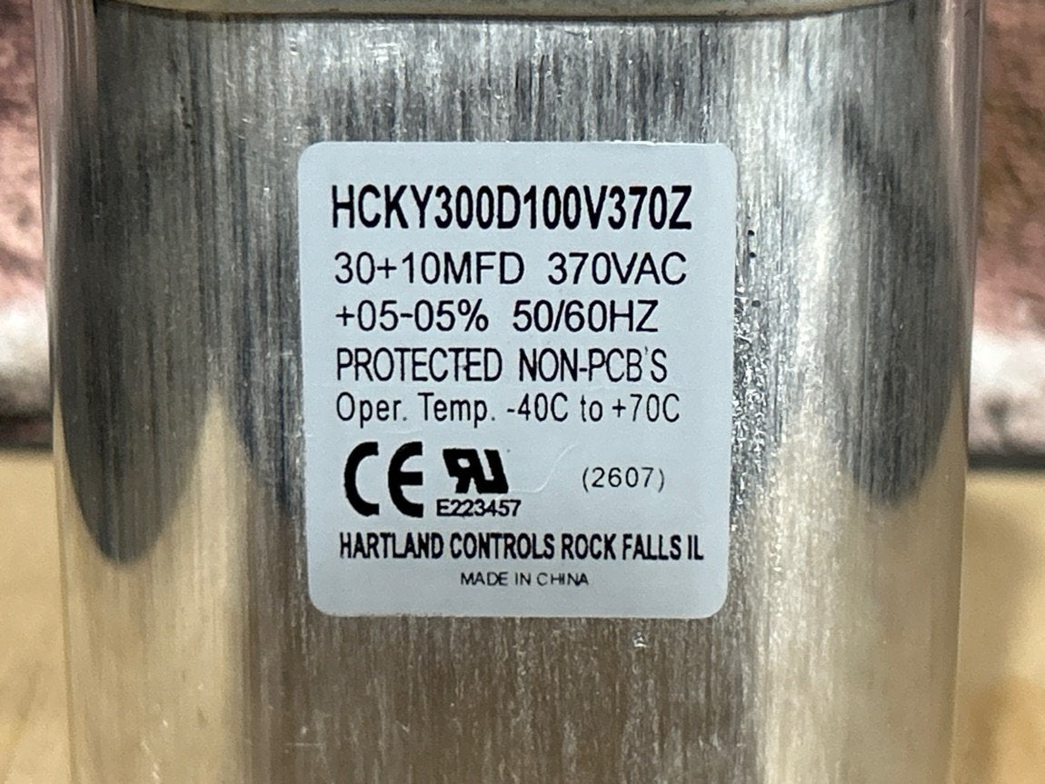 370 Vac, 30+10MFD 50/60 Hz, Oval Capacitor