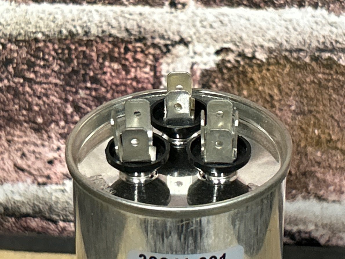 370 Vac, 80+10MFD 50/60 Hz, Round Capacitor