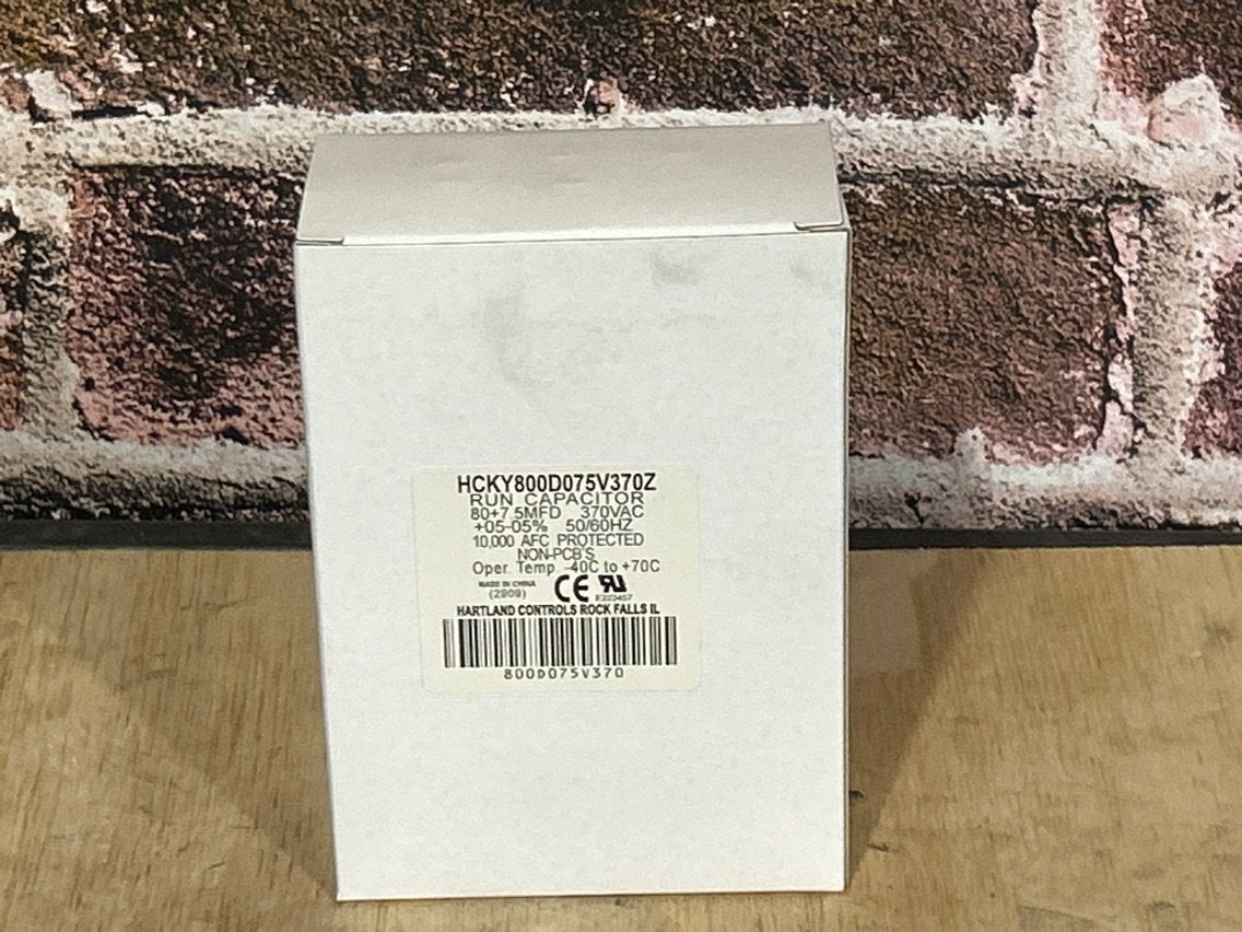 370 Vac, 80+7.5MFD 50/60 Hz, Oval Capacitor
