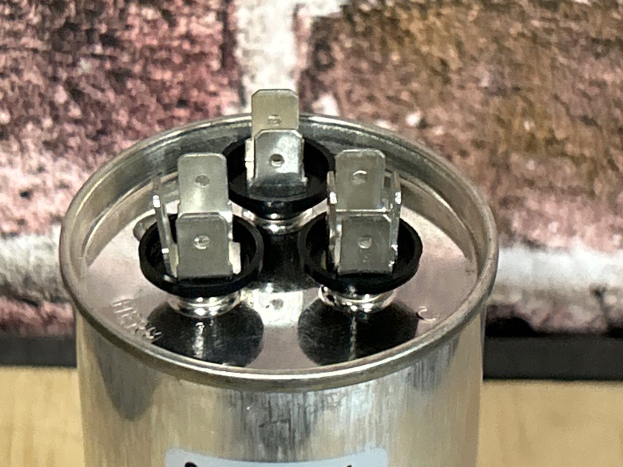 370 Vac, 80+10MFD 50/60 Hz, Round Capacitor