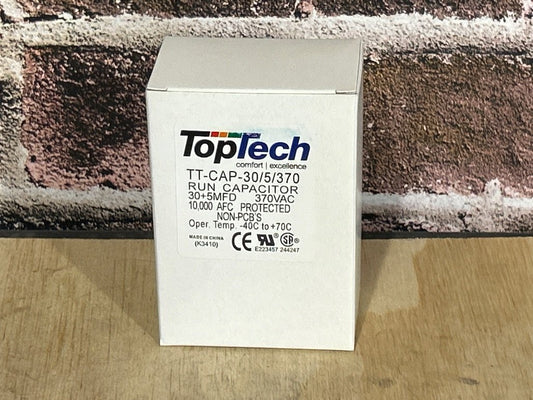 370 Vac, 30+5MFD 50/60 Hz, Oval Capacitor