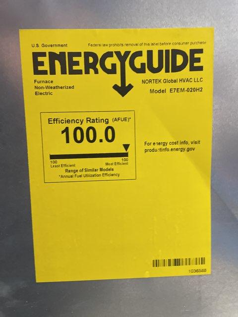 20 KW Upflow/Downflow ECM Multi Speed Electric Manufactured Housing Furnace 240/60/1 CFM: 1555