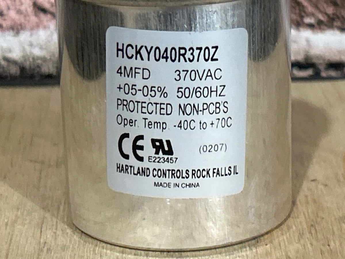 370 Vac, 4MFD 50/60 Hz, Round Capacitor