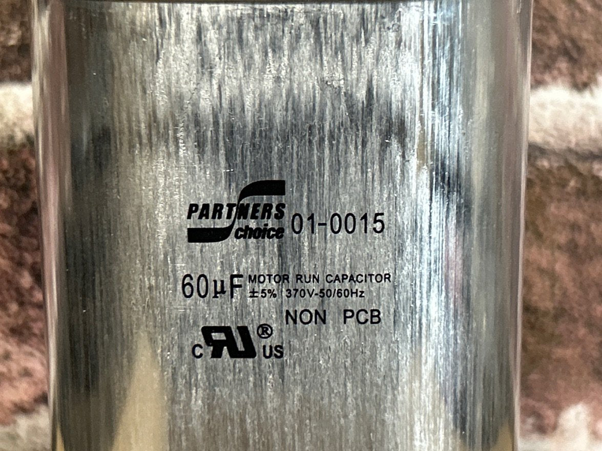 370 Vac, 60MFD 50/60 Hz, Oval Capacitor