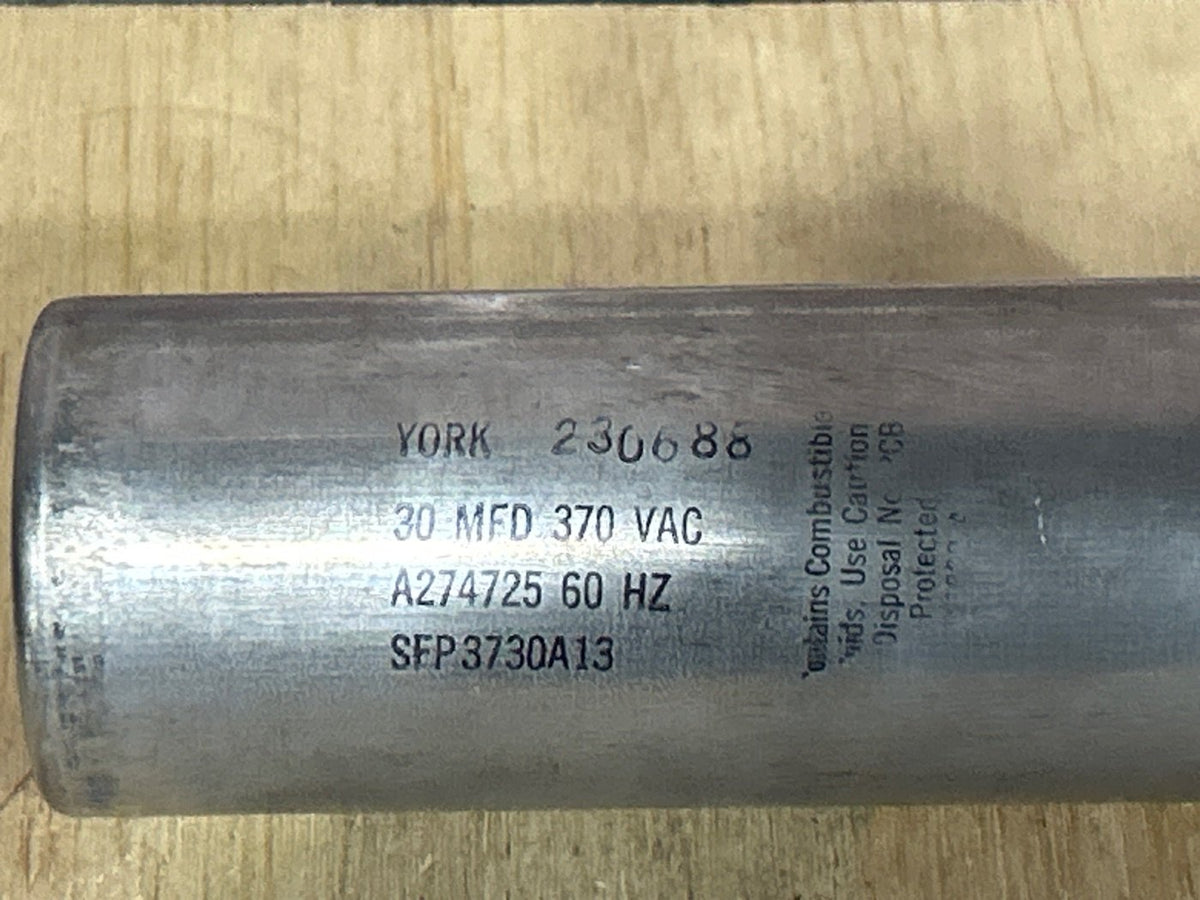 370 Vac, 30MFD 50/60 Hz, Round Capacitor