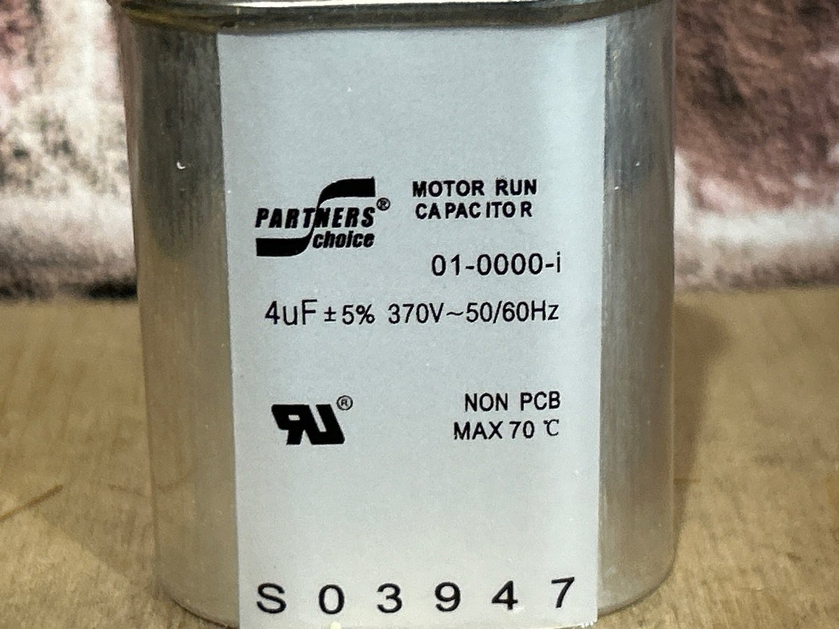370 Vac, 4MFD 50/60 Hz, Oval Capacitor