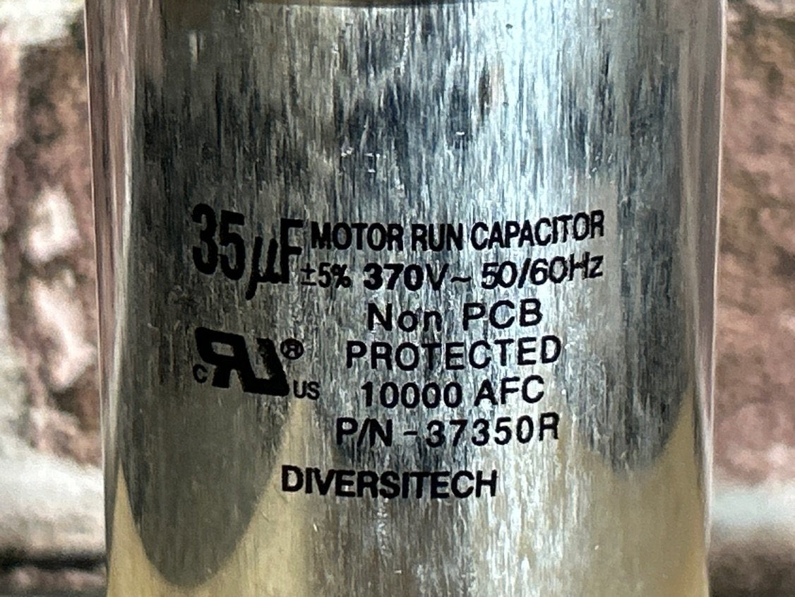 370 Vac, 35MFD 50/60 Hz, Round Capacitor