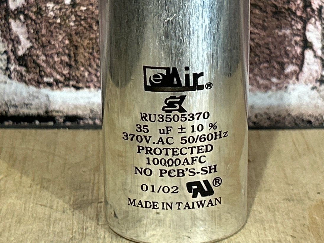 370 Vac, 35MFD 50/60 Hz, Round Capacitor