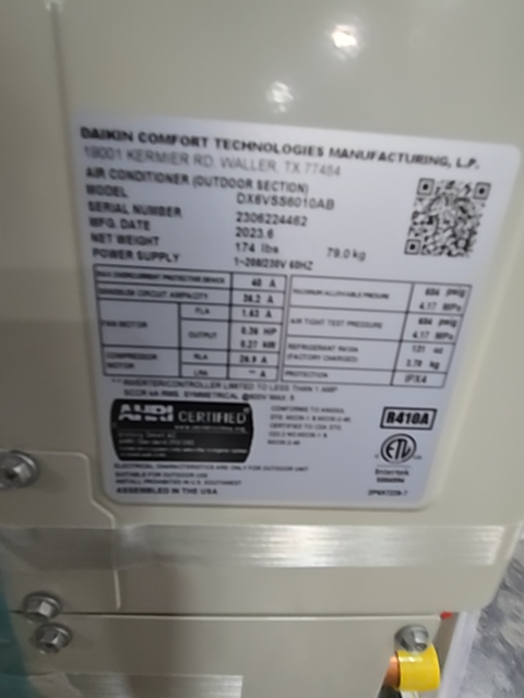 5 Ton Variable Speed Split-System Communicating Air Conditioner 208-230/60/1 R410A 16.5 SEER