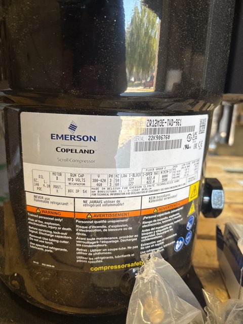 10 Ton Single-Stage AC Scroll Compressor 460/60/3 R22