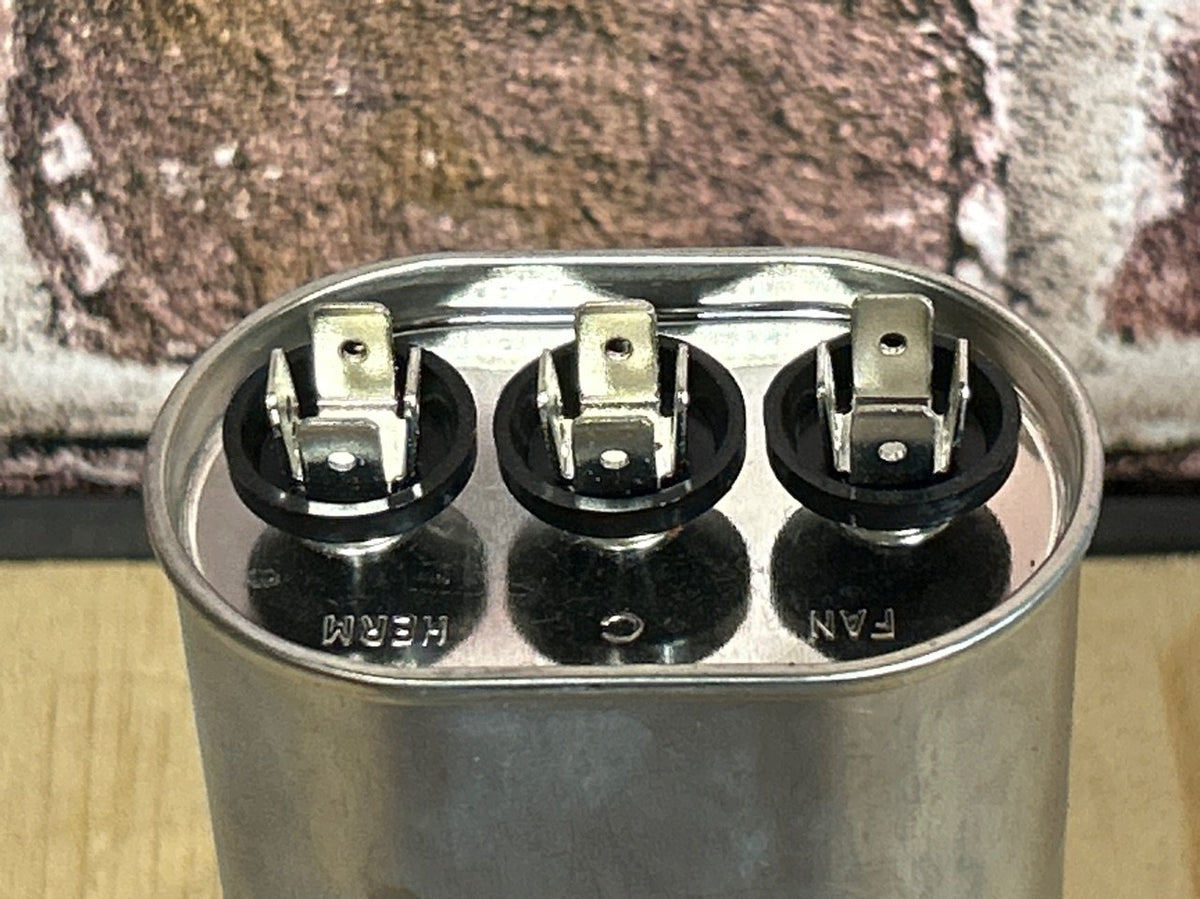370 Vac, 20+15MFD 50/60 Hz, Oval Capacitor