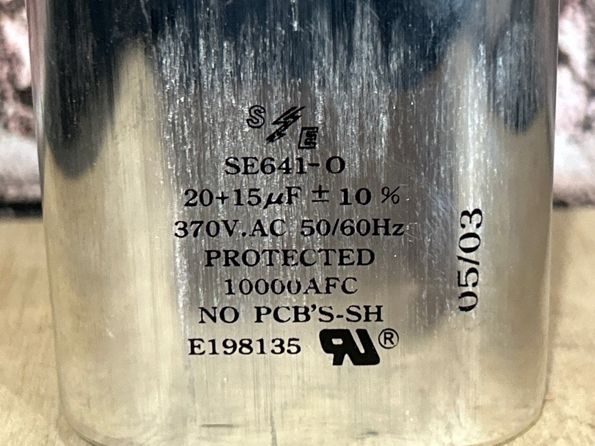 370 Vac, 20+15MFD 50/60 Hz, Oval Capacitor