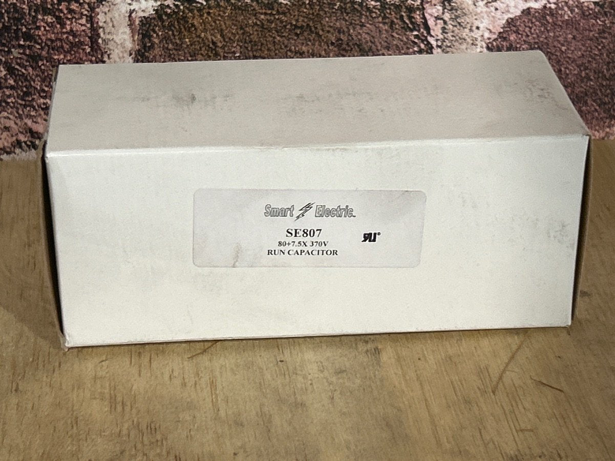 370 Vac, 80+7.5MFD 50/60 Hz, Round Capacitor