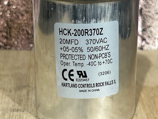 370 Vac, 20MFD 50/60 Hz, Round Capacitor