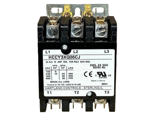 240 V, 50/60 Hz, 60 Amps 3 Pole Contactor