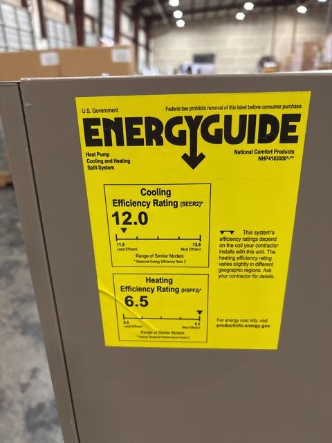 1.5 Ton Single-Stage Split-System Heat Pump 208-230/60/1 R410A 12 SEER2