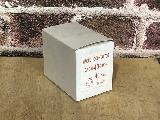 24 V, 50/60 Hz, 40 Amps 3 Pole Contactor