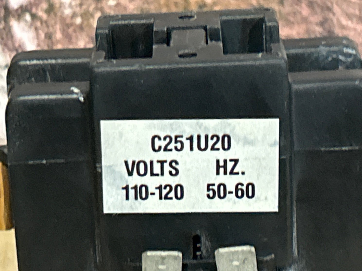 110/120 V, 50/60 Hz, 25 Amps 1 Pole Contactor
