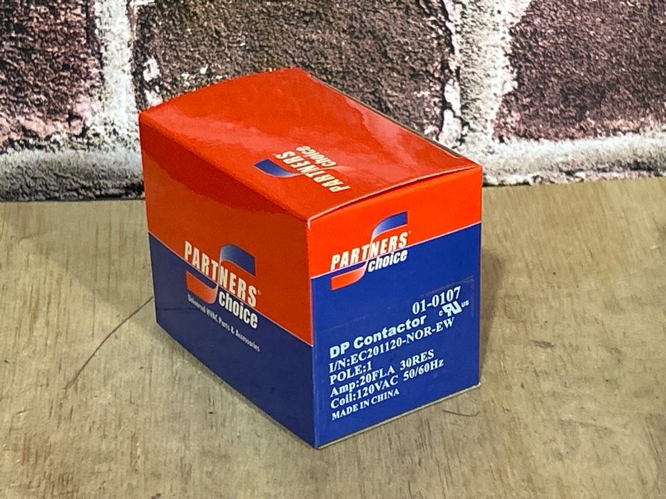 120 V, 50/60 Hz, 20 Amps 1 Pole Contactor