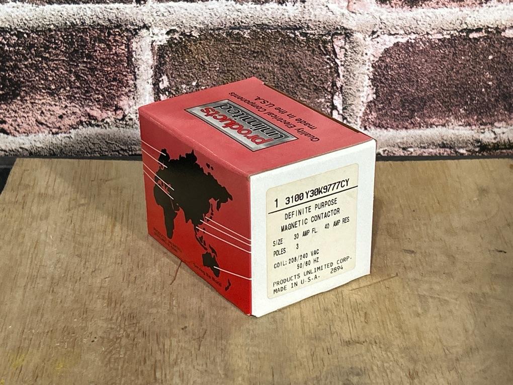 208/240 V, 50/60 Hz, 30 Amps 3 Pole Contactor
