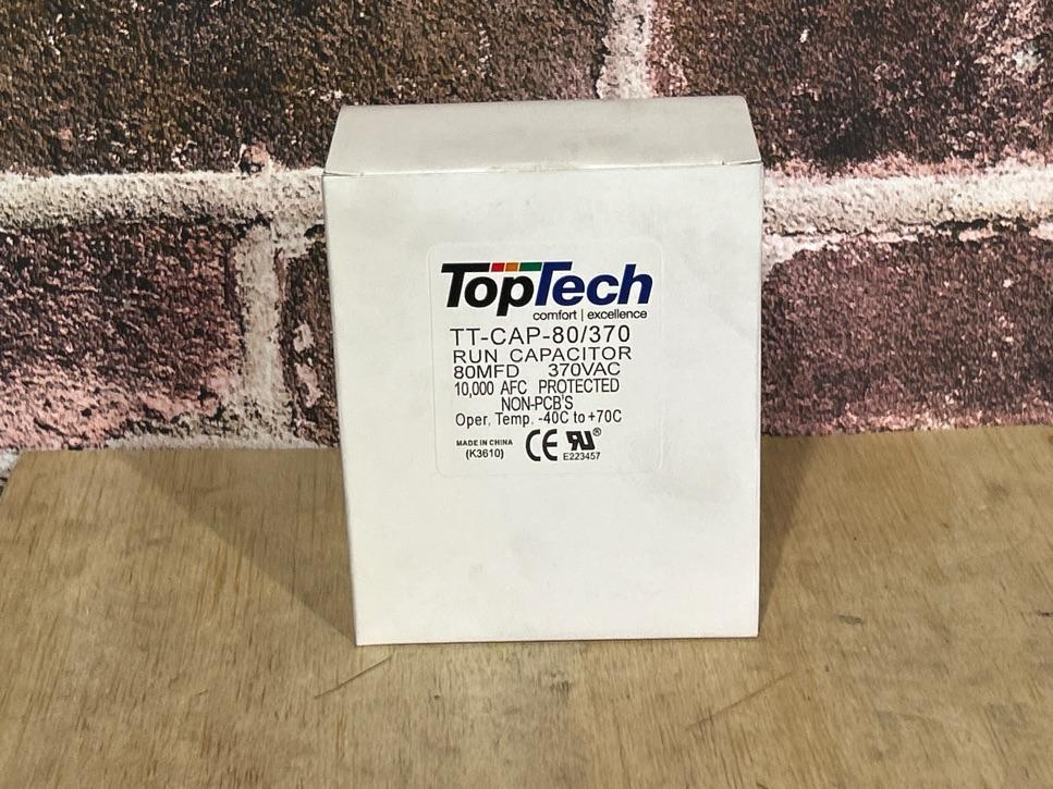 370 Vac, 80MFD 50/60 Hz, Oval Capacitor