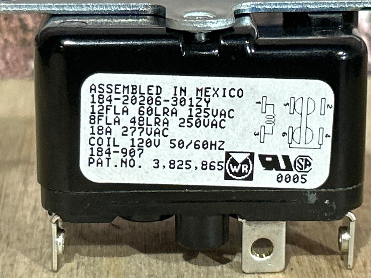 120 V, 50/60 Hz, 12 Amps, Relay