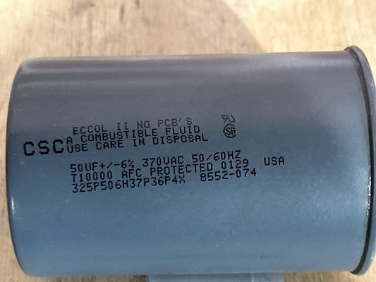 370 Vac, 50MFD 50/60 Hz, Round Capacitor
