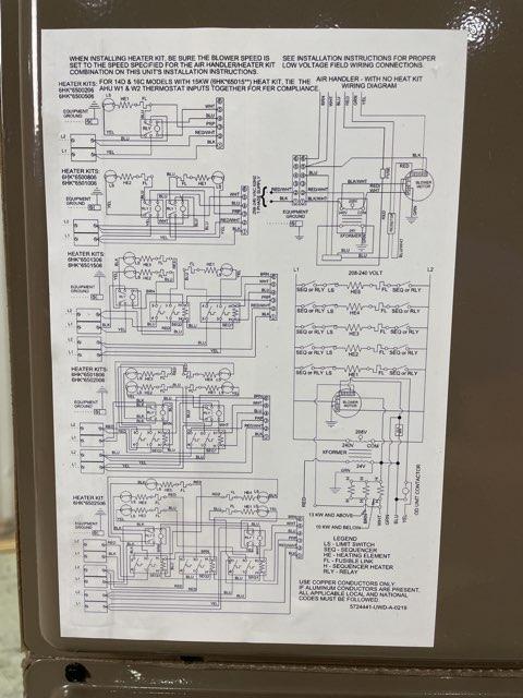 1.5 Ton AC/HP ECM Multiposition Air Handler 208-230/60/1 R-410A CFM 600