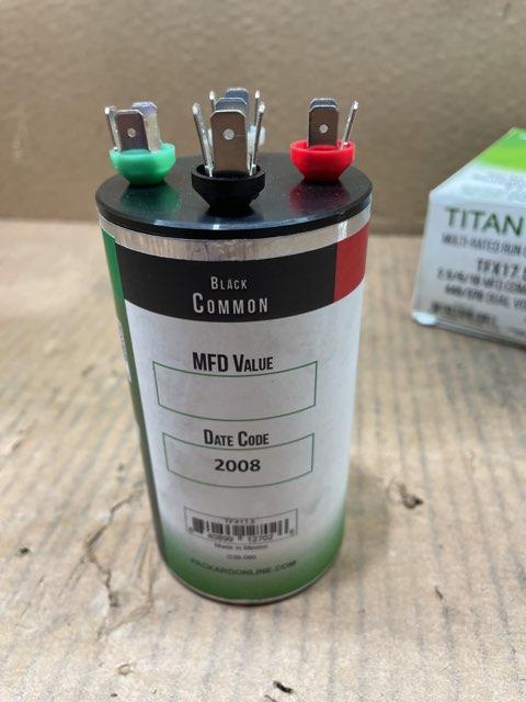 370/440 Vac, 17.5 MFD (2.5/5/10), 50/60 Hz, Multi-Rated Round Capacitor