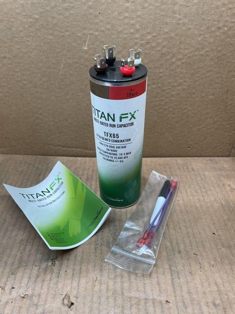 370/440 Vac, 65 MFD (5/10/50), 50/60 Hz, Multi-Rated Round Capacitor